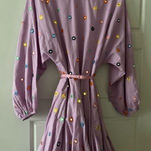 RHODE flouncy embellished dress